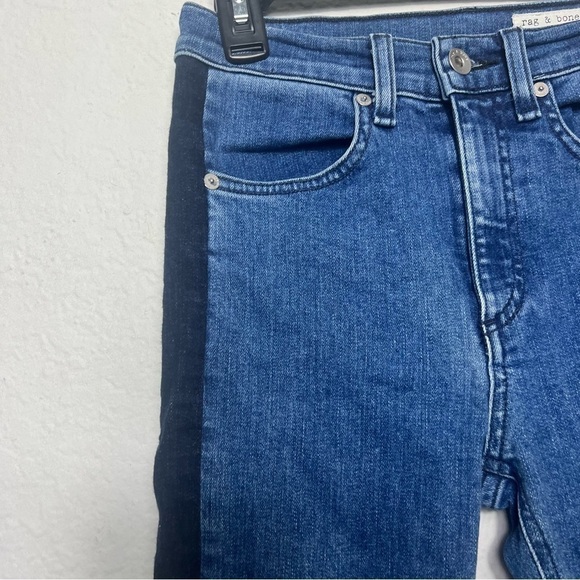 Rag & Bone Mazie Skinny Jeans With Side Stripe In Igloo/blue - Picture 5 of 11